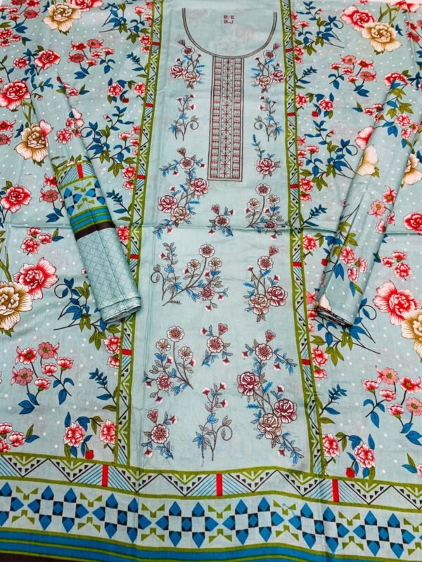 LAWN EMB. WITH LAWN DUPATTA - Image 6