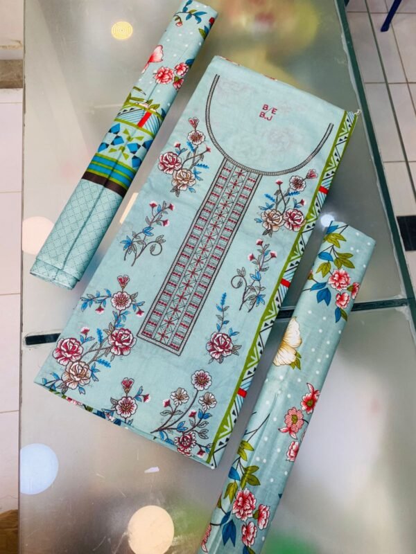 LAWN EMB. WITH LAWN DUPATTA - Image 4