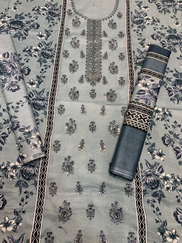 LAWN EMB. LAWN DUPATTA - Image 4